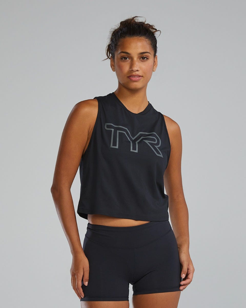  TYR ClimaDry™ Women's Cropped Tech Tank - Solid / Heather
