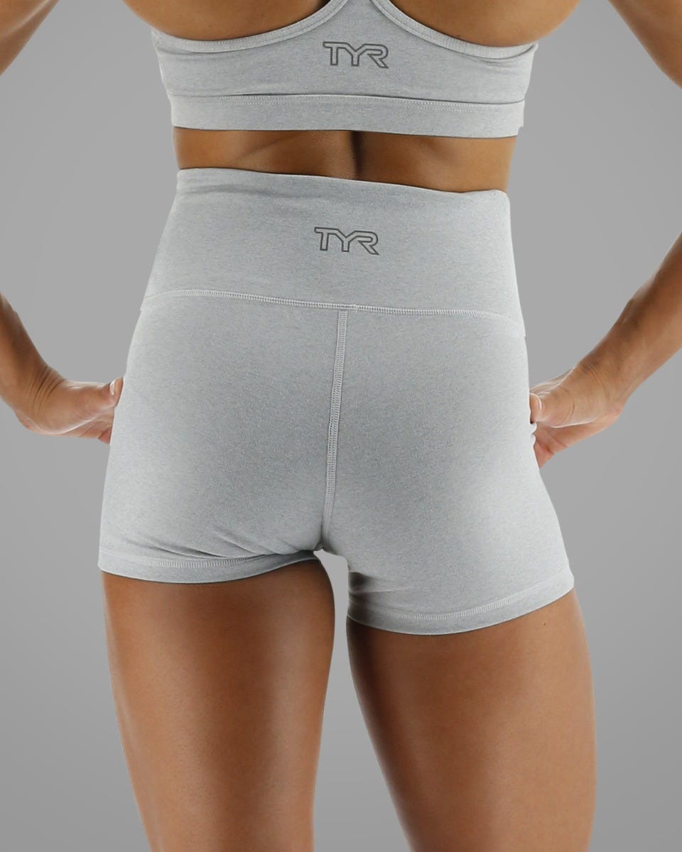  TYR Base Kineticª Women's High-Rise 2" Shorts - Heather