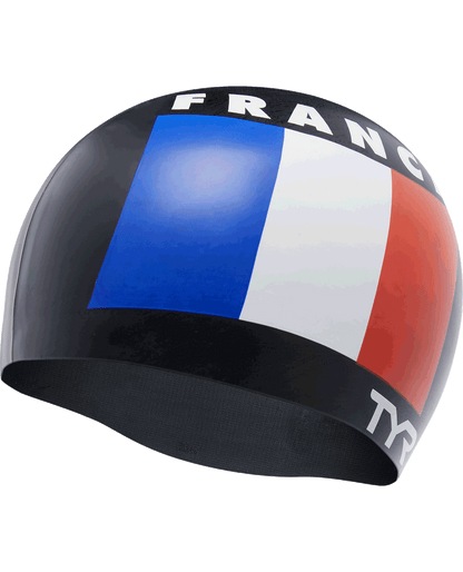  TYR Adult Silicone Swim Cap - France