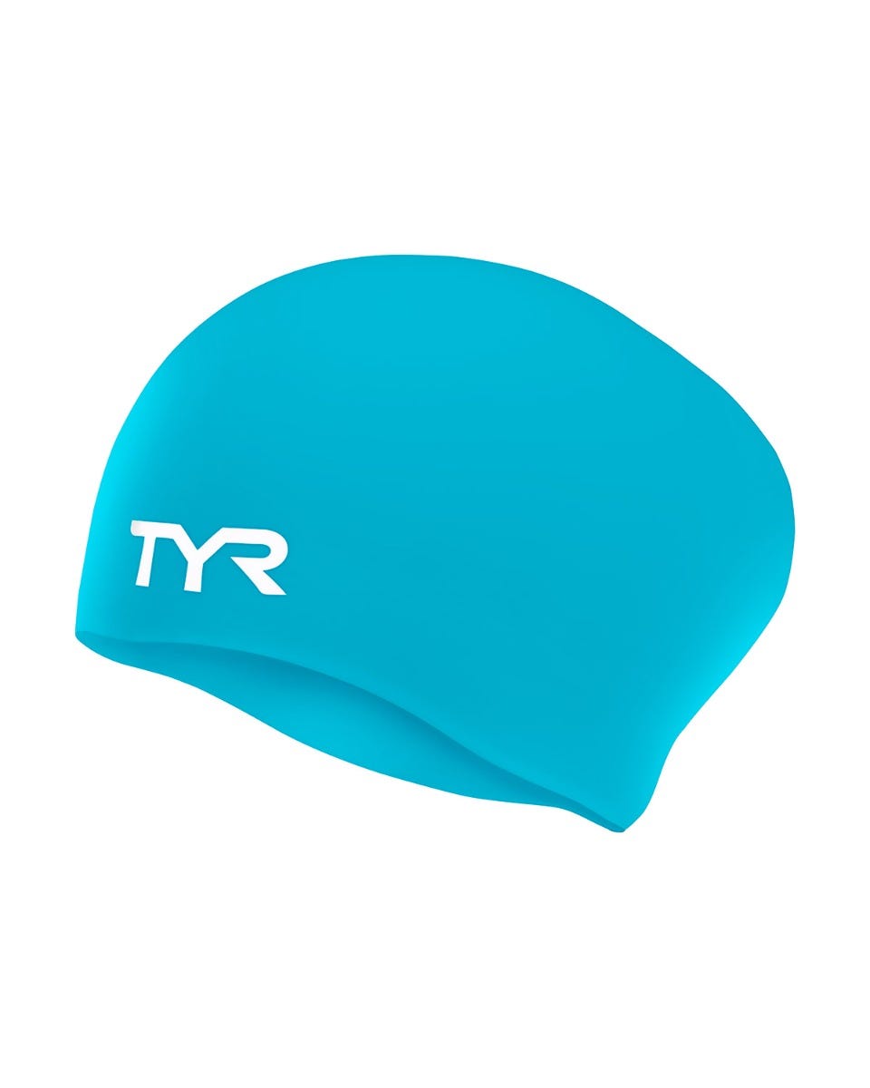  TYR Adult Long Hair Silicone Wrinkle-Free Swim Cap