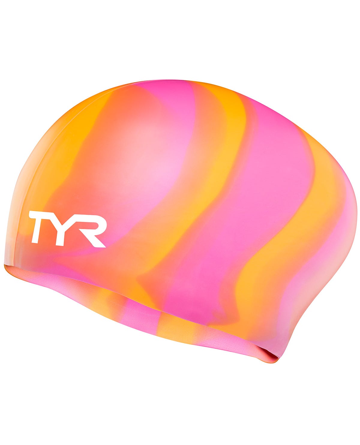  TYR Adult Silicone Long Hair Wrinkle-Free Swim Cap