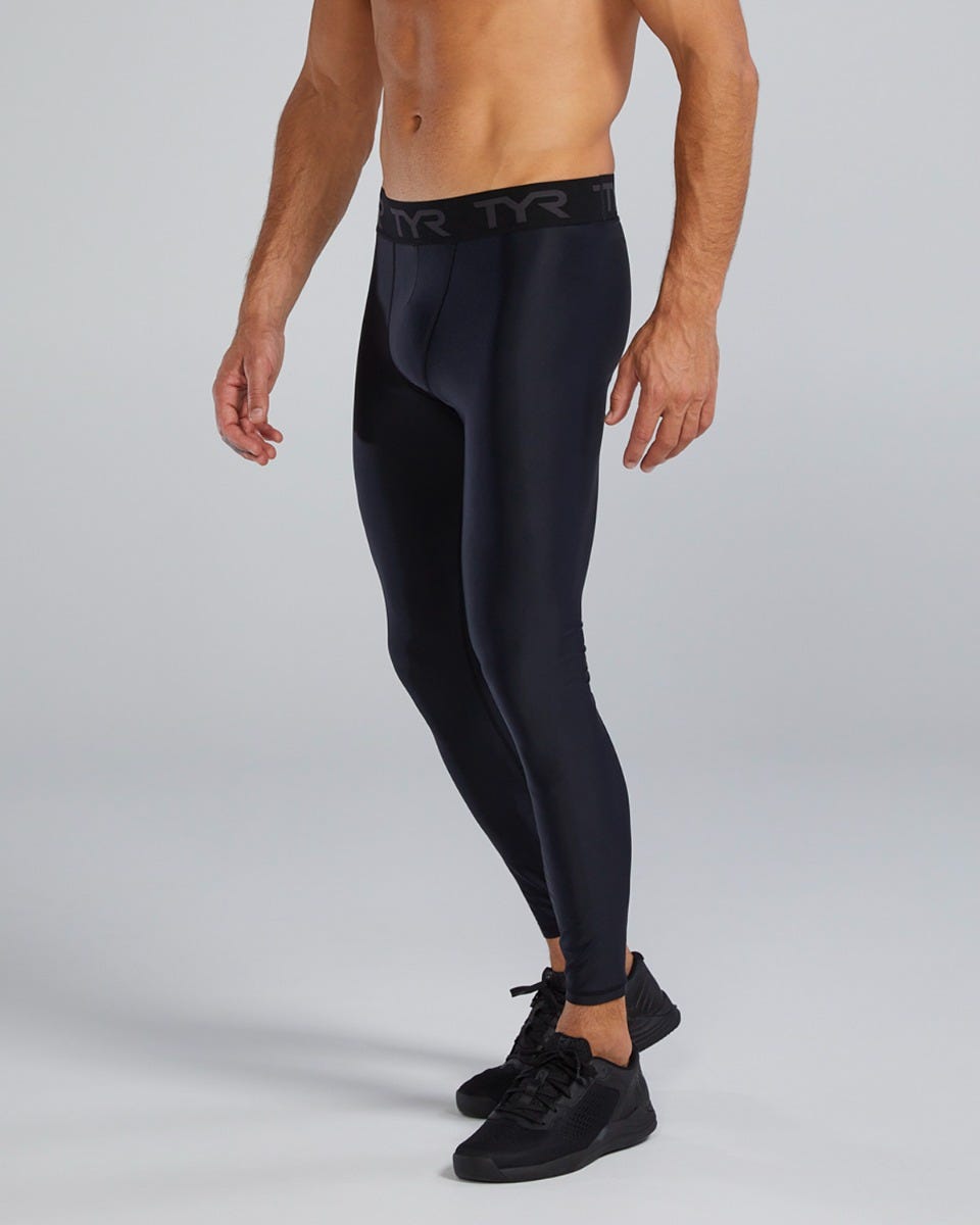  TYR Men's Full Length Compression Leggings - Solid