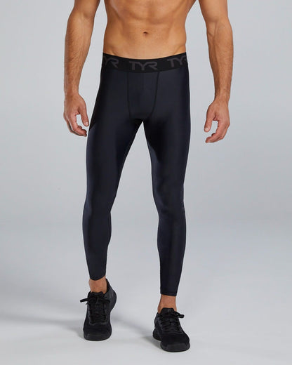  TYR Men's Full Length Compression Leggings - Solid