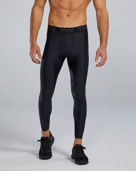  TYR Men's Full Length Compression Leggings - Solid