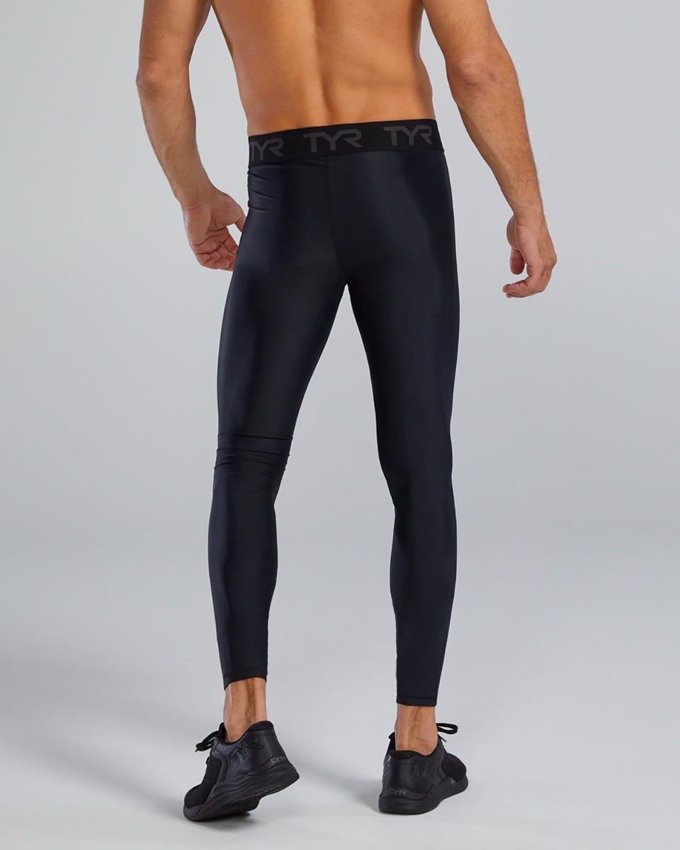  TYR Men's Full Length Compression Leggings - Solid