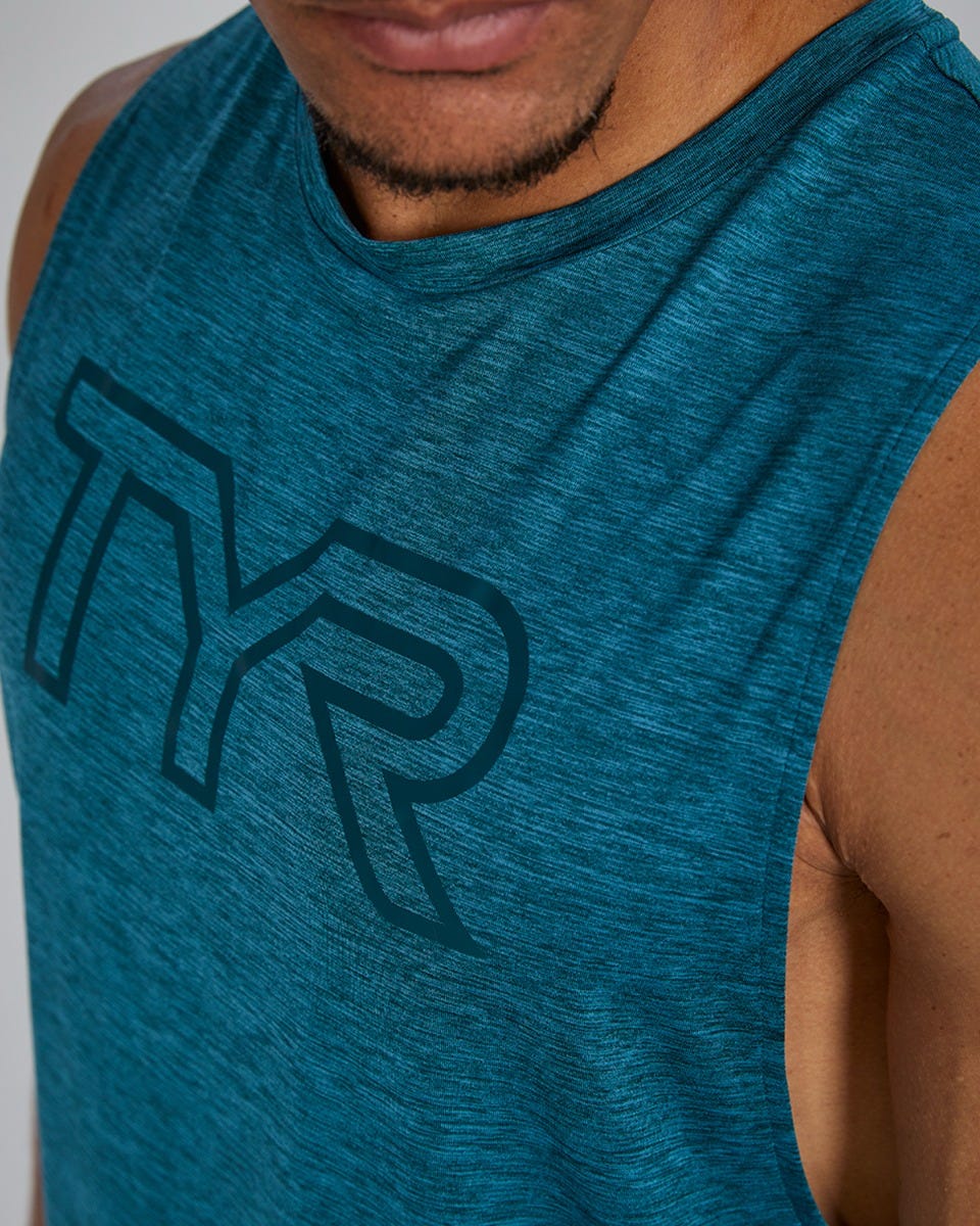  TYR ClimaDry™ Men's Big Logo Tech Tank - Solid / Heather