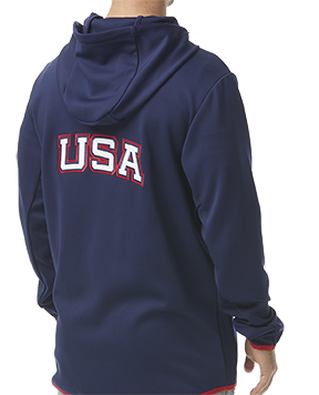  TYR Men's Alliance Podium Full Zip Hoodie - USA