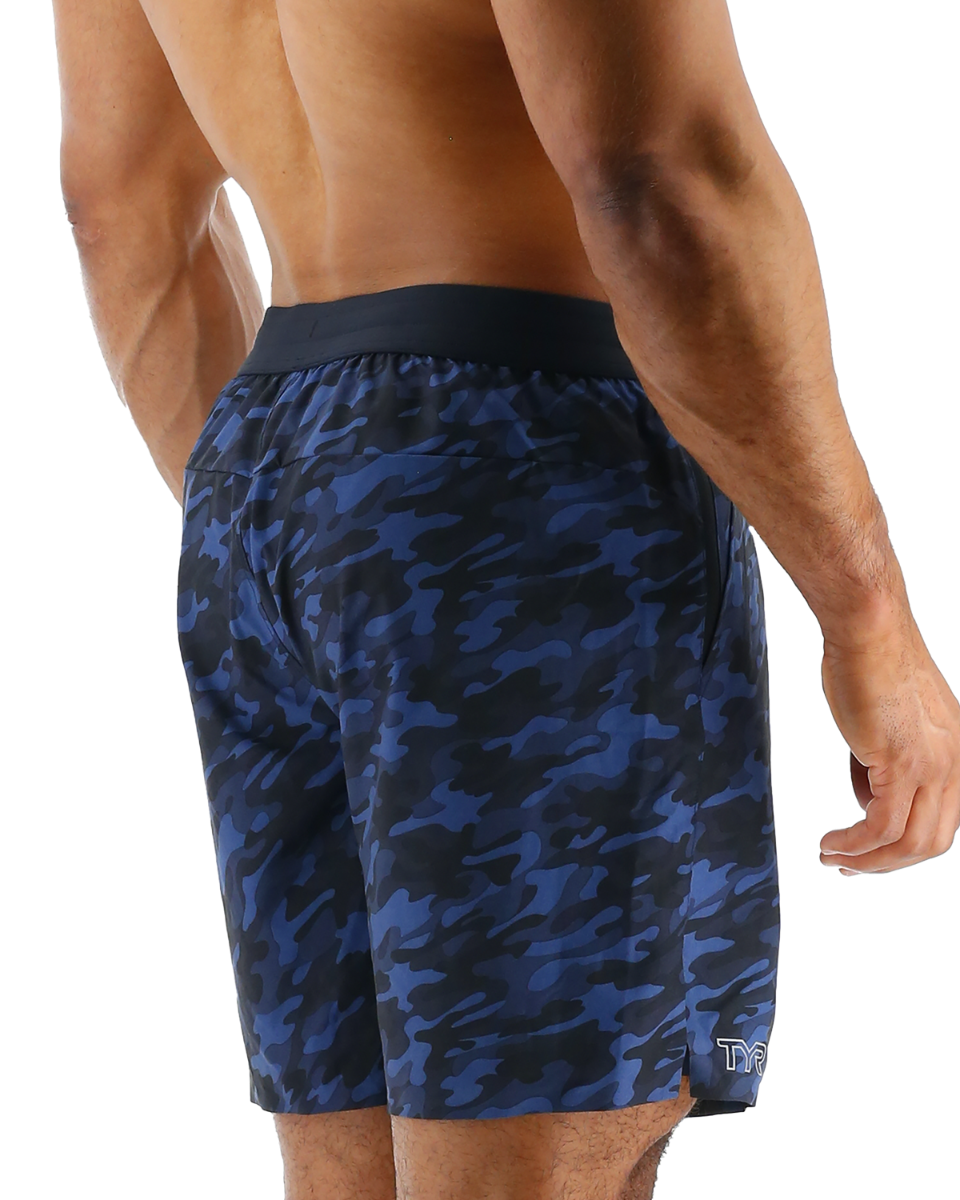  TYR Hydrosphereª Men's Lined 7" Unbroken Shorts - Midnight Camo
