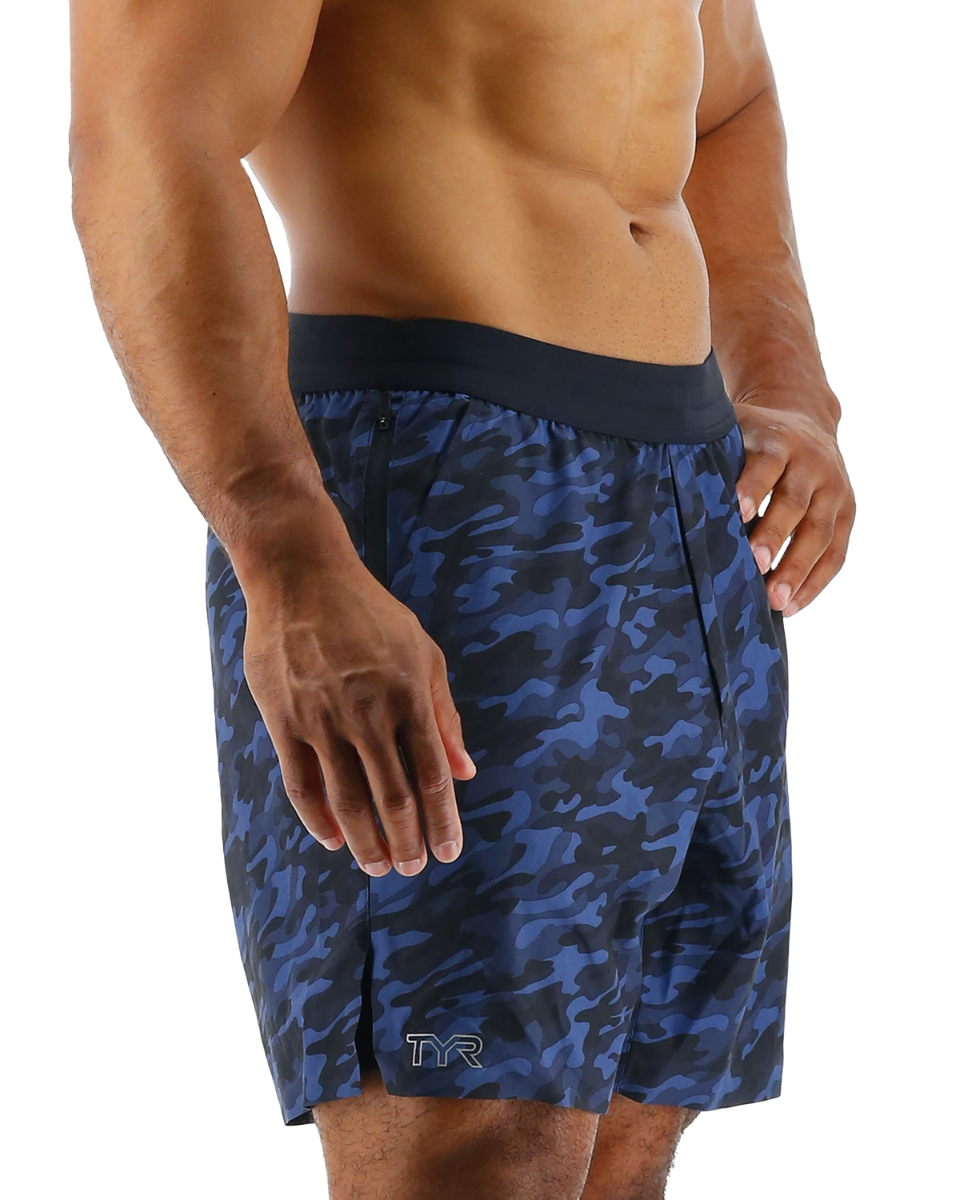  TYR Hydrosphereª Men's Lined 7" Unbroken Shorts - Midnight Camo