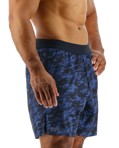 TYR Hydrosphereª Men's Lined 7" Unbroken Shorts - Midnight Camo