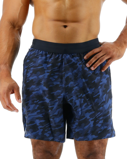  TYR Hydrosphereª Men's Lined 7" Unbroken Shorts - Midnight Camo