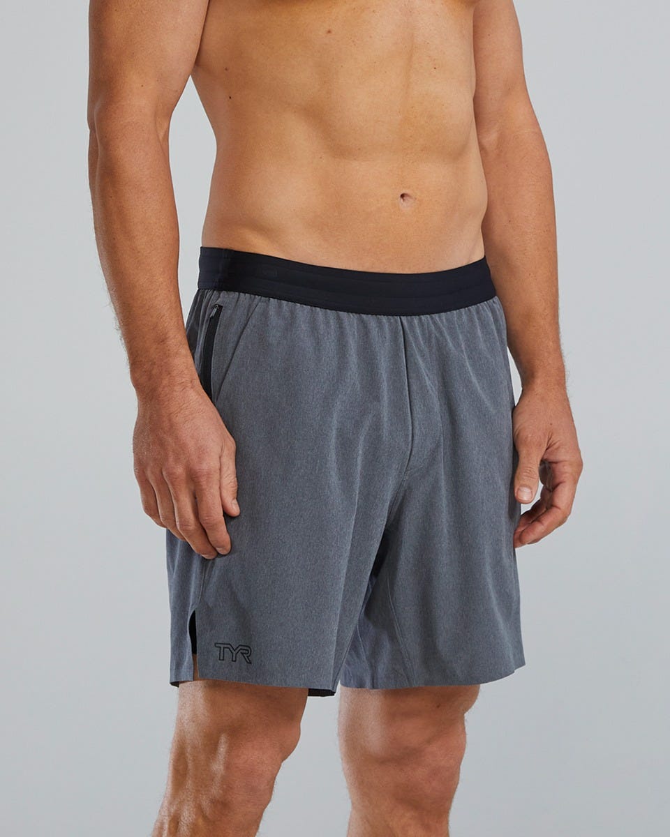  TYR Hydrosphereª Men's Lined 7" Unbroken Shorts - Solid