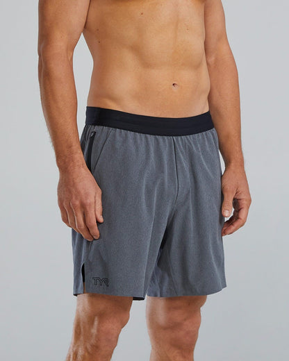 TYR Hydrosphereª Men's Lined 7" Unbroken Shorts - Solid