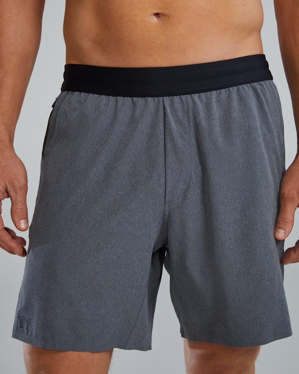  TYR Hydrosphereª Men's Lined 7" Unbroken Shorts - Solid