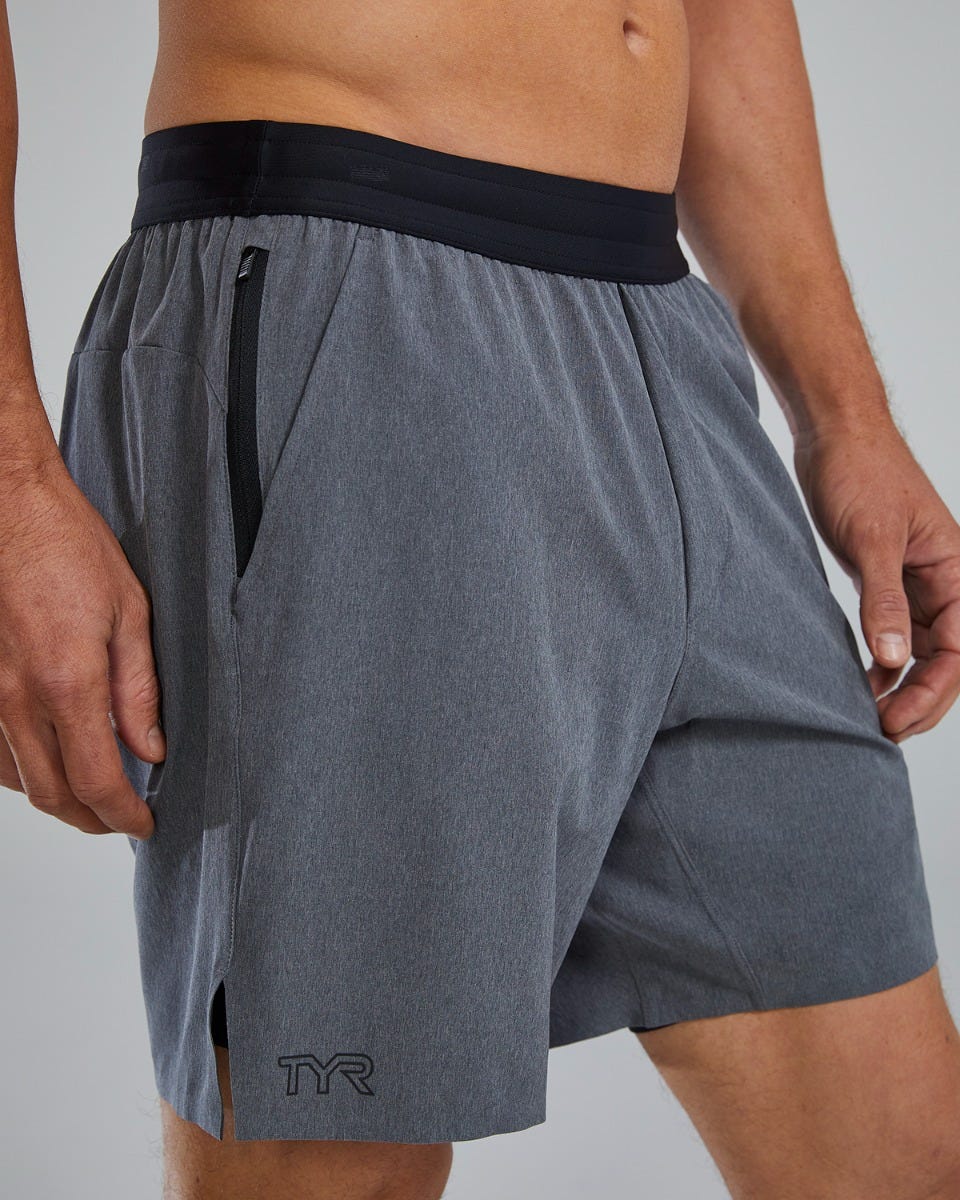  TYR Hydrosphereª Men's Lined 7" Unbroken Shorts - Solid