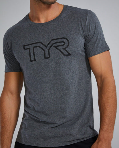  TYR Unisex Ultrasoft Lightweight Tri Blend Tech Tee - Big Logo