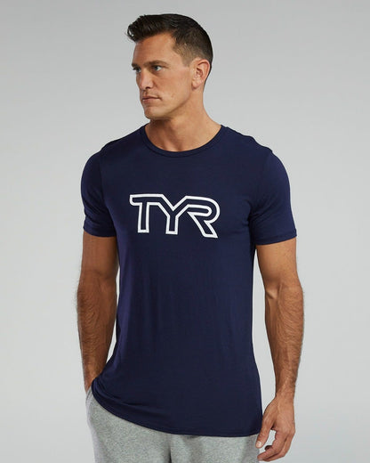  TYR Unisex Ultrasoft Lightweight Tri Blend Tech Tee - Big Logo