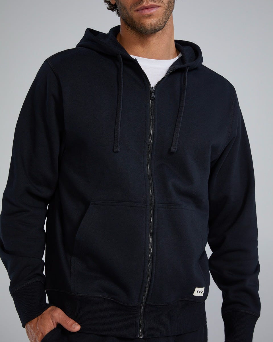  TYR UltraSoft Men's Heavyweight Terry Full-Zip Hoodie - Solid