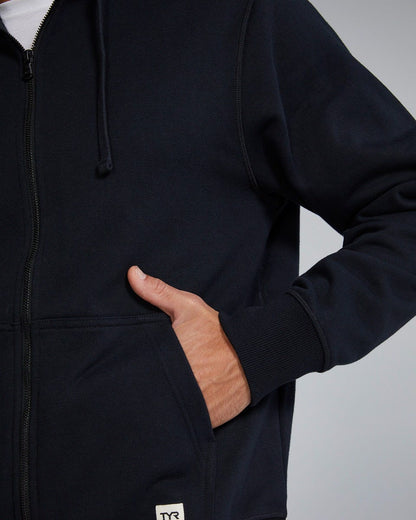  TYR UltraSoft Men's Heavyweight Terry Full-Zip Hoodie - Solid