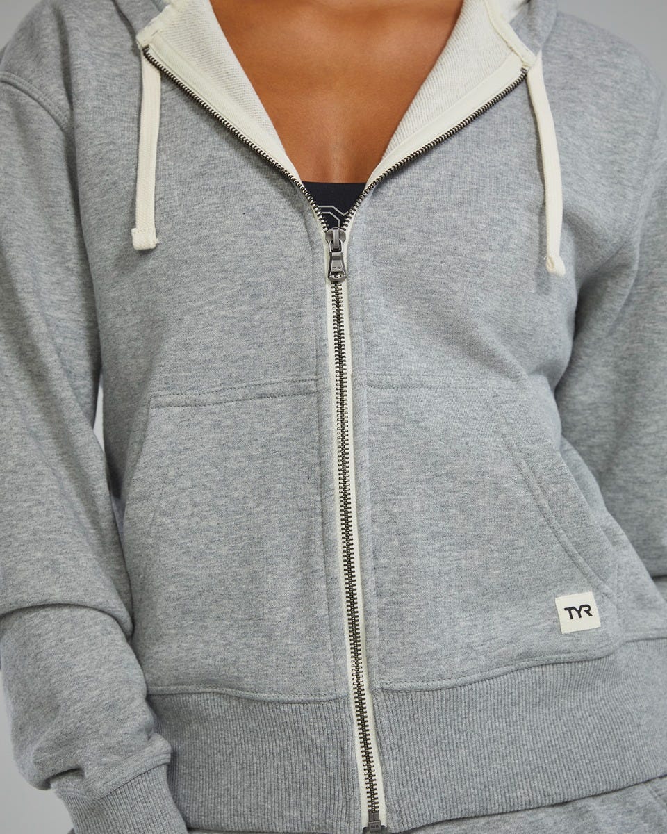  TYR UltraSoft Women's Heavyweight Terry Full-Zip Hoodie - Solid