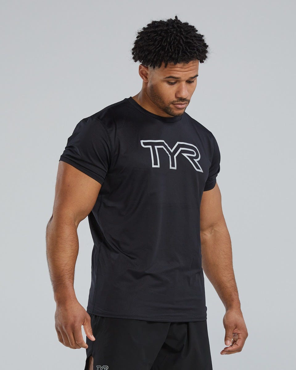  TYR Airtec™ Men's Big Logo Tee - Solid / Heather