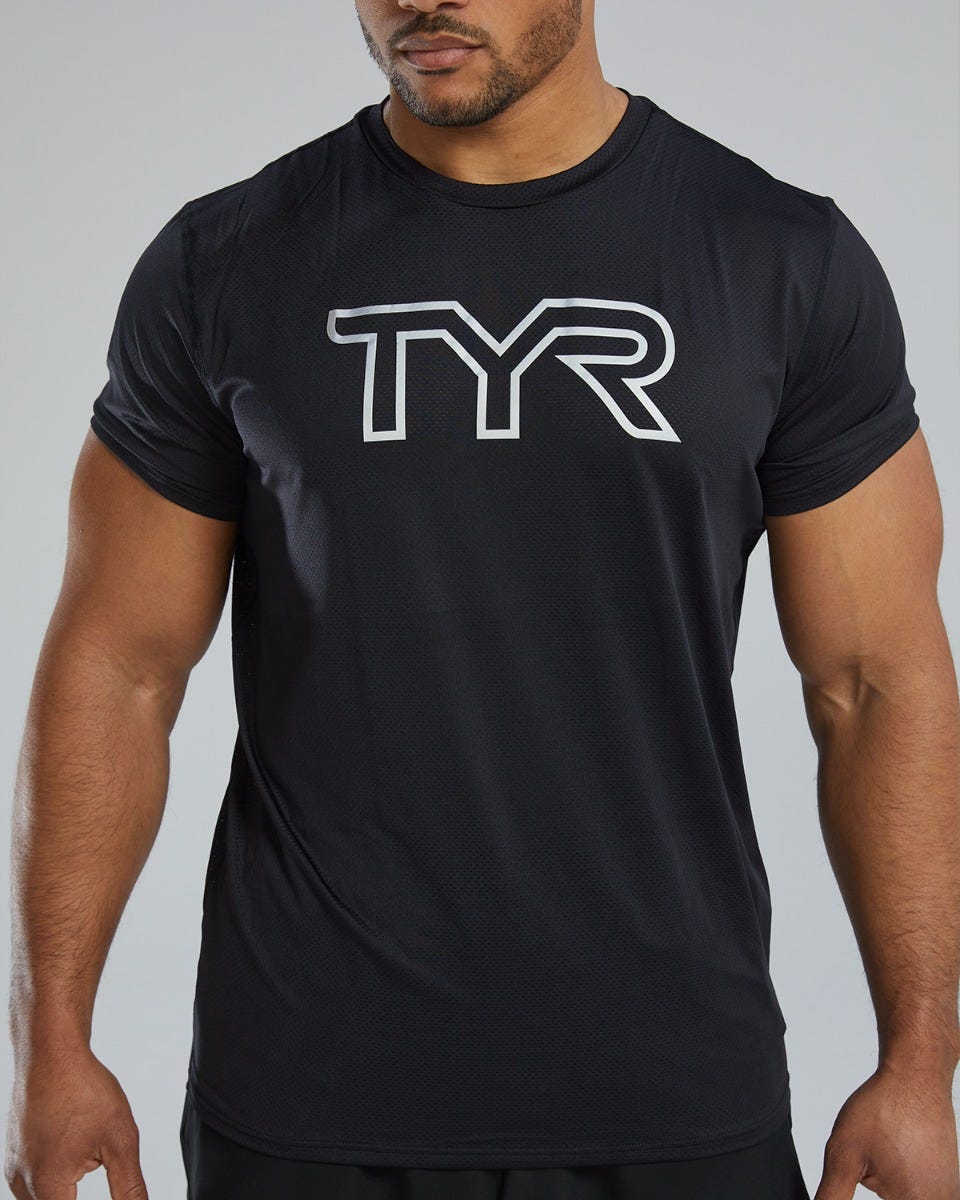  TYR Airtec™ Men's Big Logo Tee - Solid / Heather
