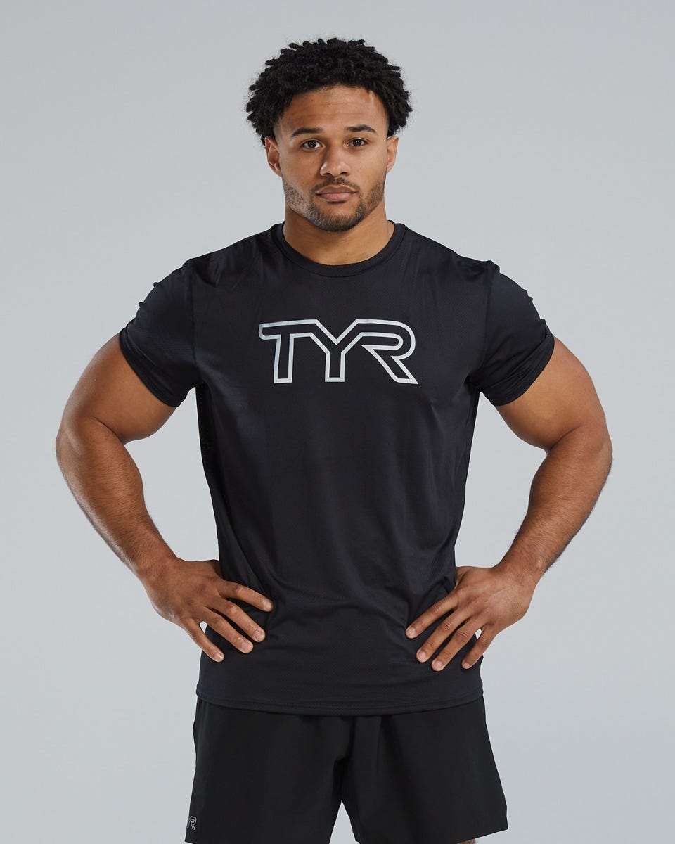  TYR Airtec™ Men's Big Logo Tee - Solid / Heather