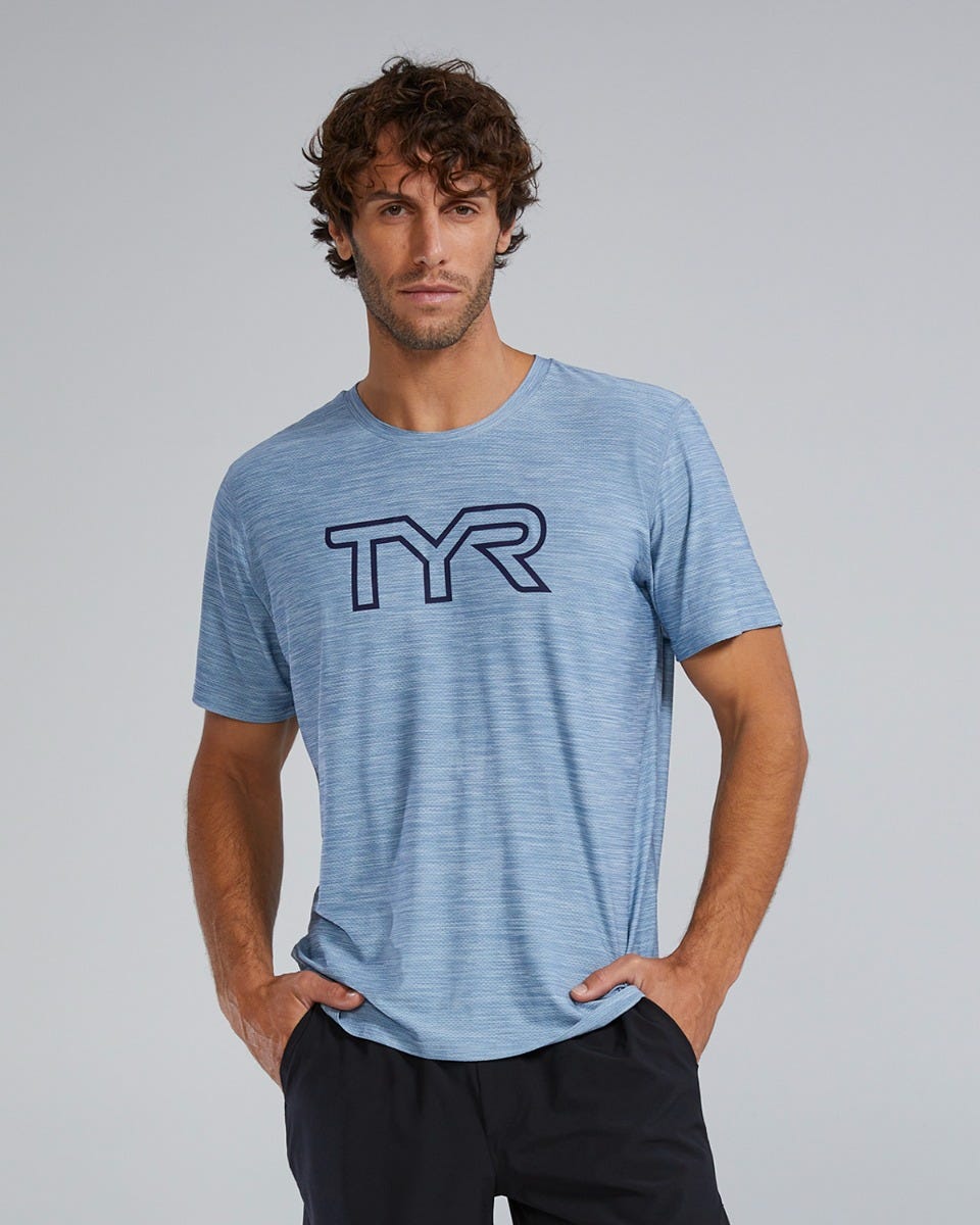  TYR Airtec™ Men's Big Logo Tee - Solid / Heather