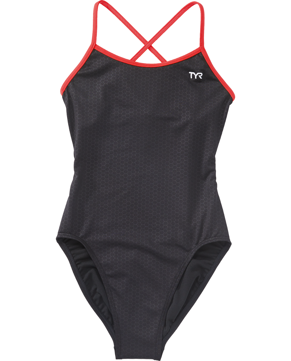  TYR Girls' Trinityfit Swimsuit - Hexa