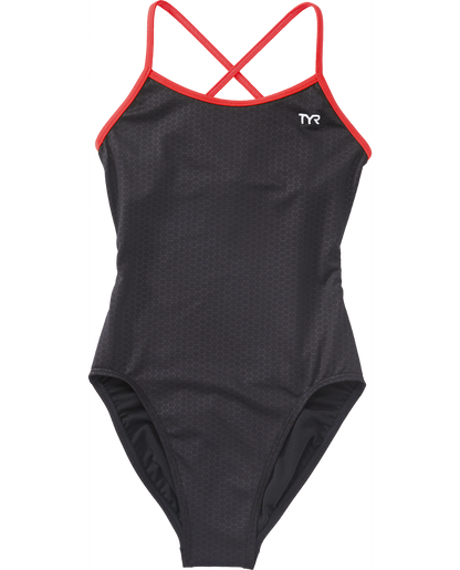  TYR Girls' Trinityfit Swimsuit - Hexa