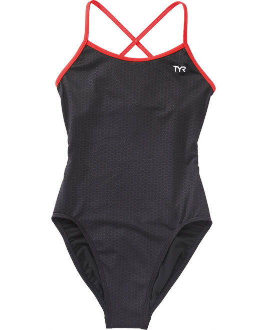  TYR Girls' Trinityfit Swimsuit - Hexa