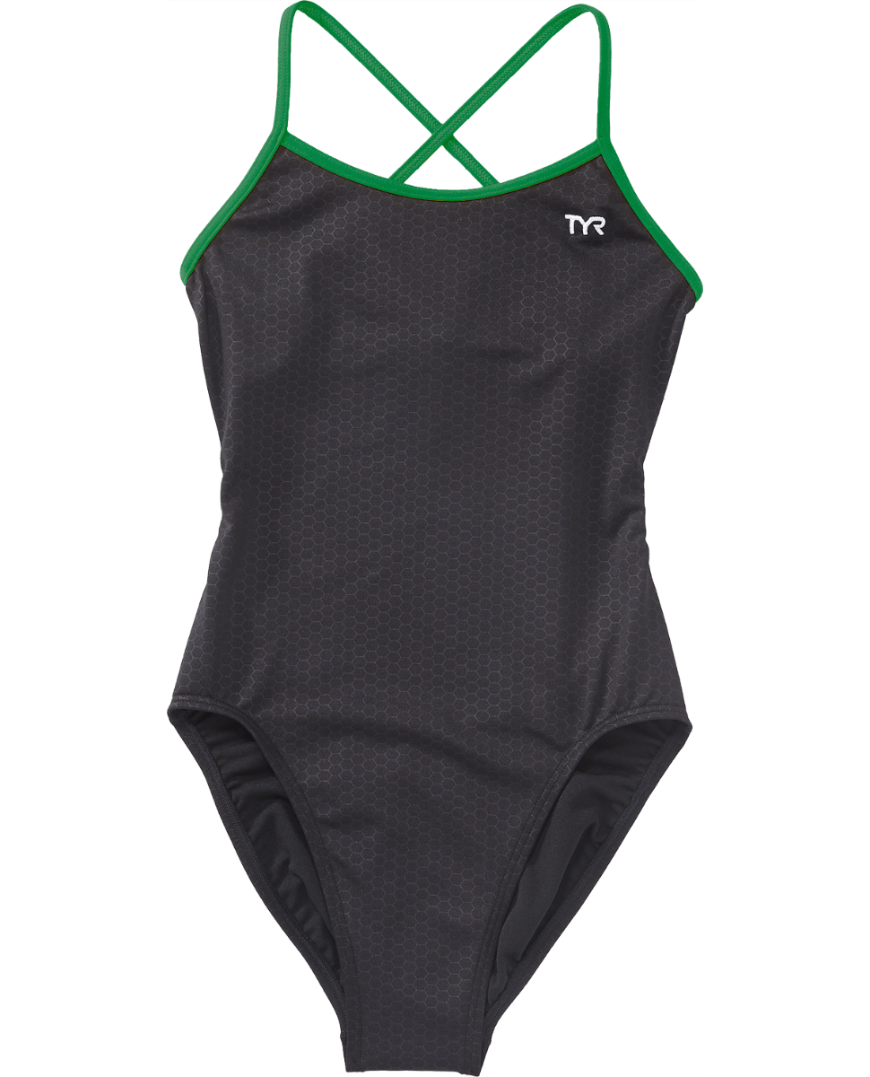  TYR Girls' Trinityfit Swimsuit - Hexa