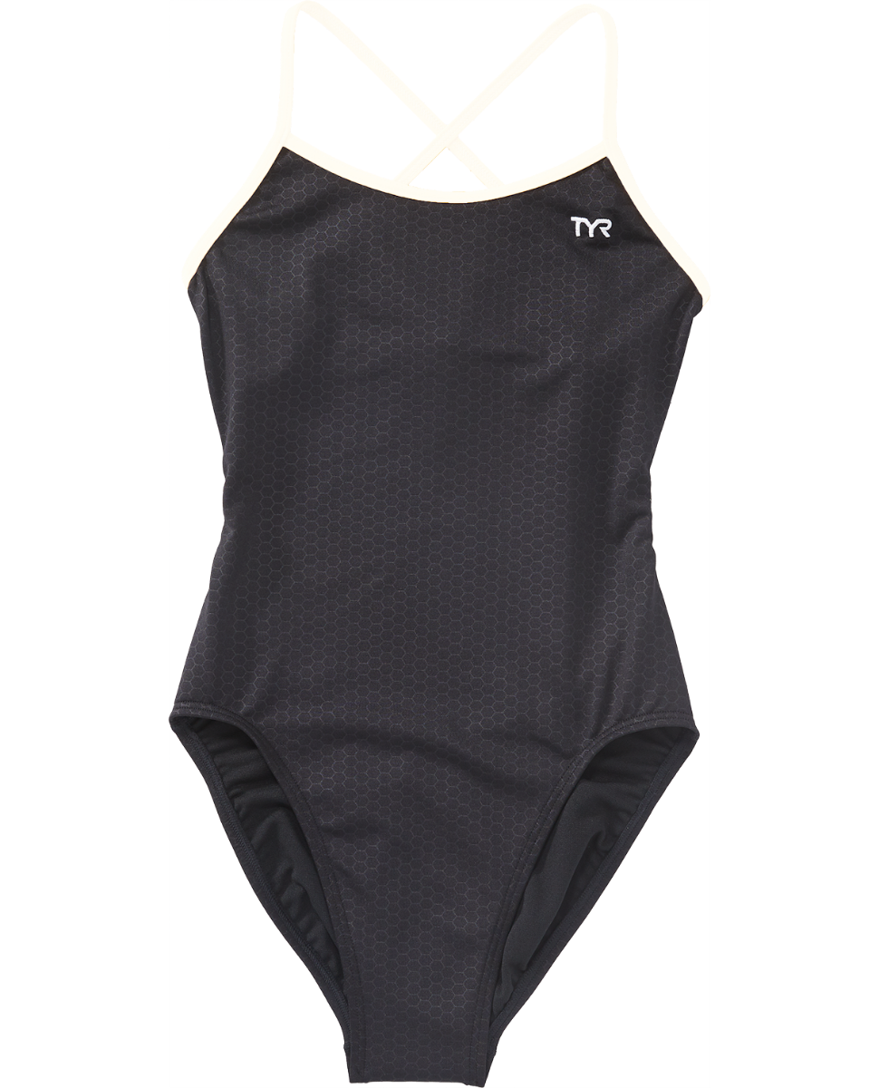  TYR Girls' Trinityfit Swimsuit - Hexa