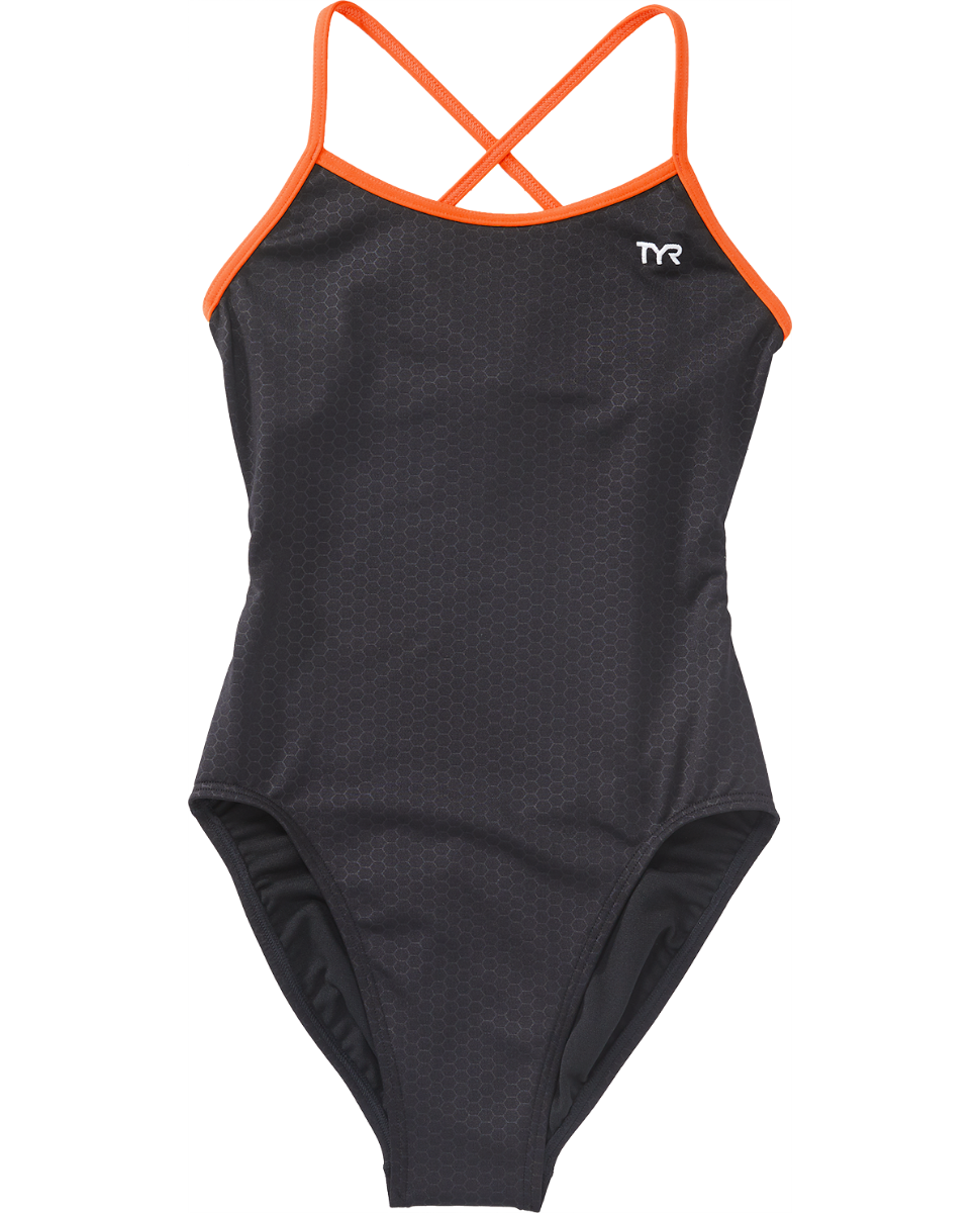  TYR Girls' Trinityfit Swimsuit - Hexa