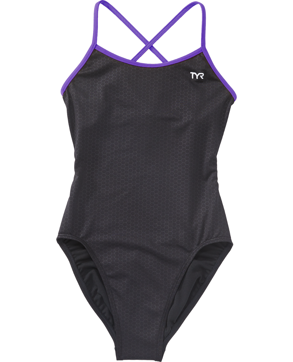 TYR Girls' Trinityfit Swimsuit - Hexa