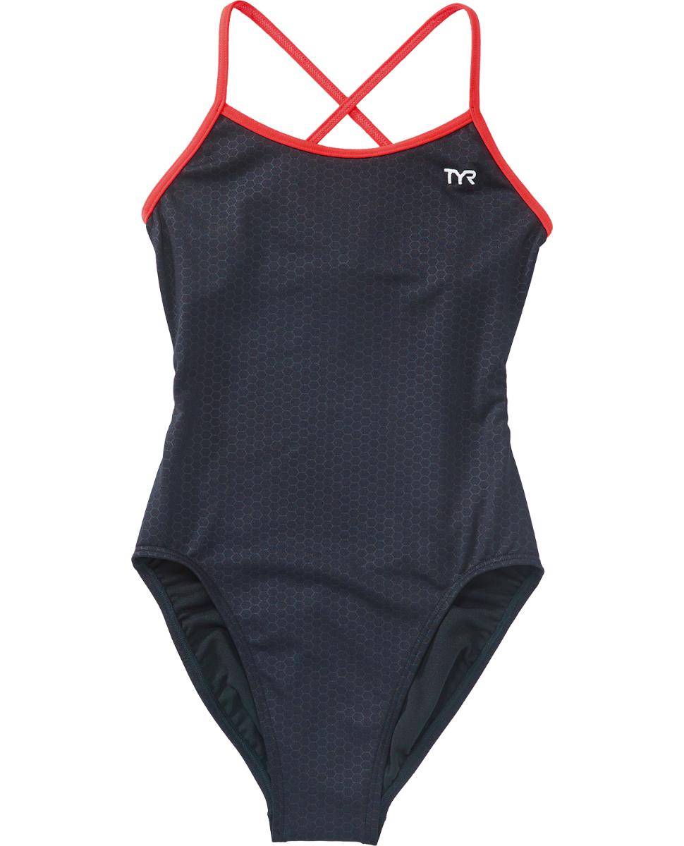  TYR Girls' Trinityfit Swimsuit - Hexa
