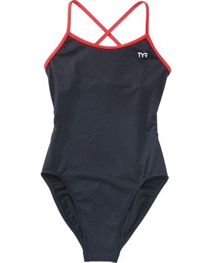  TYR Girls' Trinityfit Swimsuit - Hexa