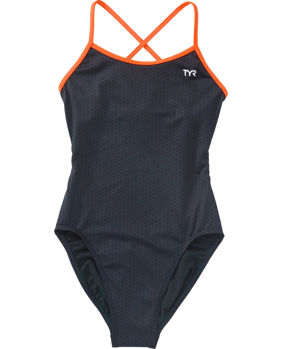  TYR Girls' Trinityfit Swimsuit - Hexa