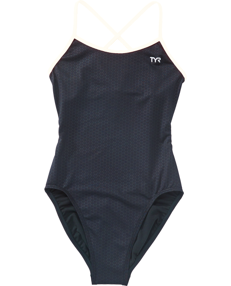  TYR Girls' Trinityfit Swimsuit - Hexa