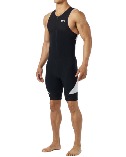  TYR Men's Padded Front-Zip Tri-Suit - Carbon