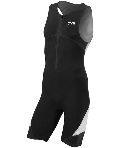 TYR Men's Padded Front-Zip Tri-Suit - Carbon