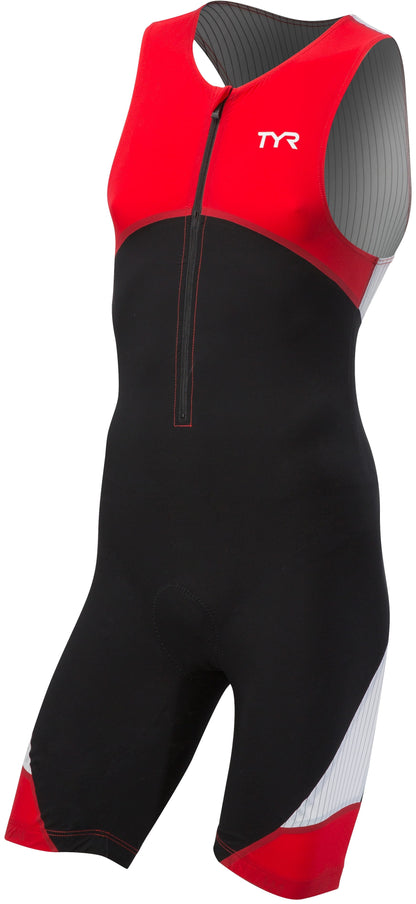  TYR Men's Padded Front-Zip Tri-Suit - Carbon