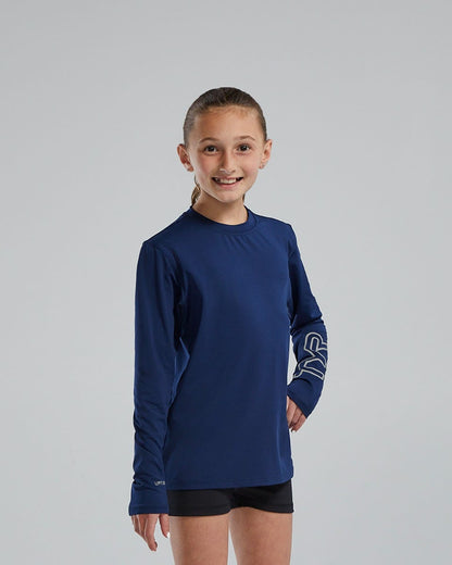  TYR SunDefense™ Kids' Long Sleeve Crew - Solid