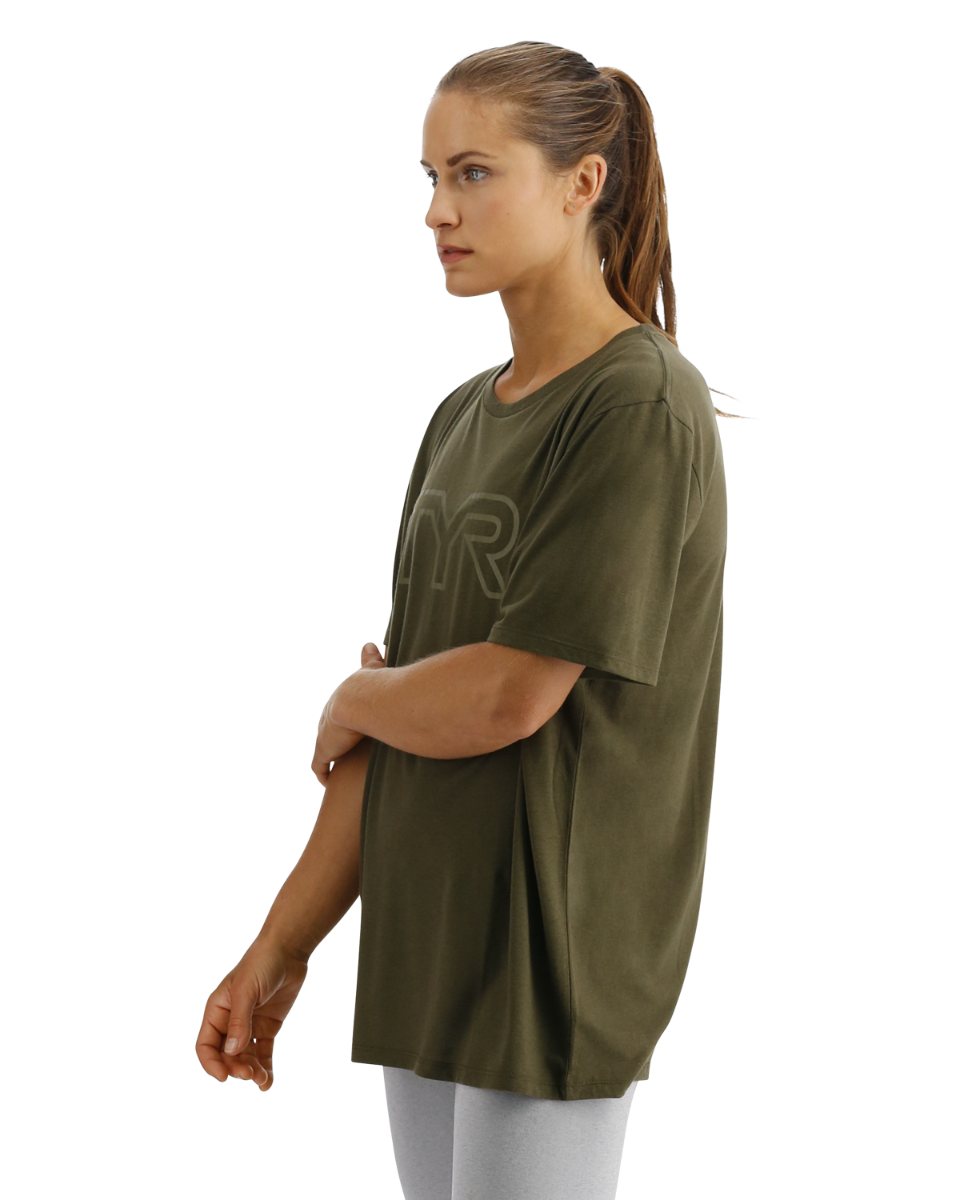  TYR UltraSoft Women's Big Logo Tri-Blend Tech Tee