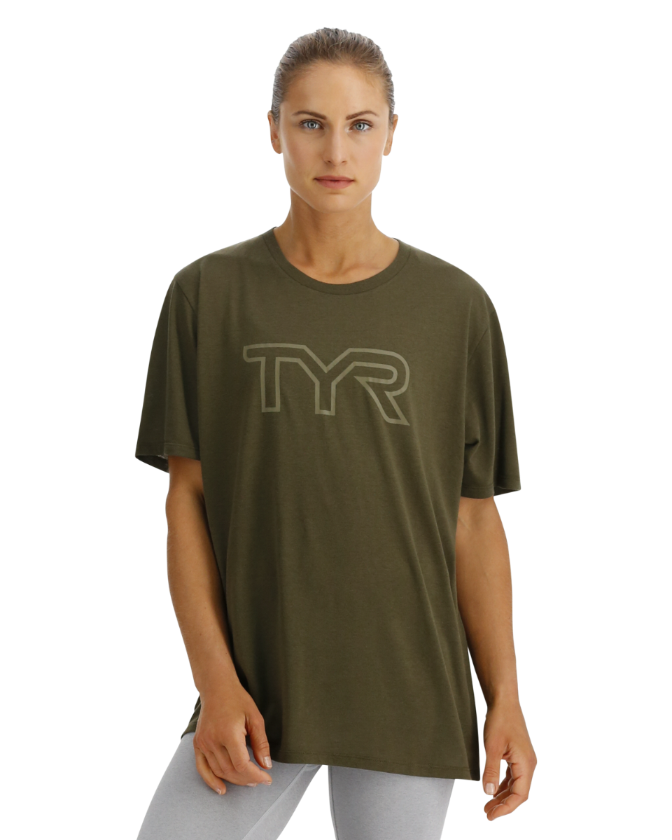  TYR UltraSoft Women's Big Logo Tri-Blend Tech Tee