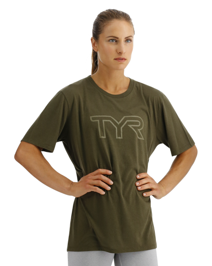  TYR UltraSoft Women's Big Logo Tri-Blend Tech Tee